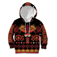 Papua Batik Motif Kid Hoodie Papua Spirit Black Version - Polynesian Pride