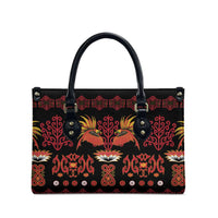 Papua Batik Motif Leather Bag Papua Spirit Black Version - Polynesian Pride