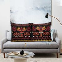 Papua Batik Motif Pillow Cover Papua Spirit Black Version - Polynesian Pride