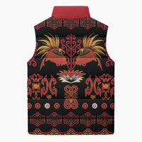 Papua Batik Motif Sleeveless Puffer Jacket Papua Spirit Black Version LT05 - Polynesian Pride