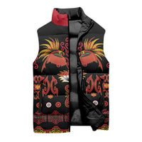 Papua Batik Motif Sleeveless Puffer Jacket Papua Spirit Black Version LT05 - Polynesian Pride