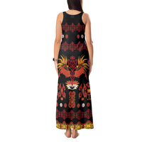 Papua Batik Motif Tank Maxi Dress Papua Spirit Black Version LT05 - Polynesian Pride