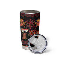 Papua Batik Motif Tumbler Cup Papua Spirit Black Version - Polynesian Pride