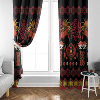 Papua Batik Motif Window Curtain Papua Spirit Black Version - Polynesian Pride