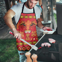 Papua Batik Motif Apron Papua Spirit Red Version LT05 - Polynesian Pride