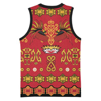 Papua Batik Motif Basketball Jersey Papua Spirit Red Version LT05 - Polynesian Pride