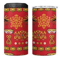 Papua Batik Motif 4 in 1 Can Cooler Tumbler Papua Spirit Red Version LT05 One Size: 16 oz Red - Polynesian Pride