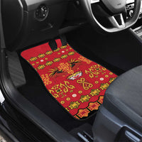Papua Batik Motif Car Mats Papua Spirit Red Version LT05 - Polynesian Pride