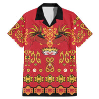 Papua Batik Motif Family Matching Mermaid Dress and Hawaiian Shirt Papua Spirit Red Version - Polynesian Pride