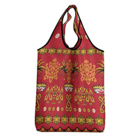 Papua Batik Motif Grocery Bag Papua Spirit Red Version LT05 - Polynesian Pride
