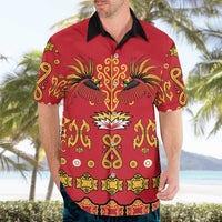 Papua Batik Motif Hawaiian Shirt Papua Spirit Red Version LT05 - Polynesian Pride