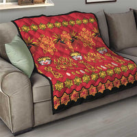 Papua Batik Motif Quilt Papua Spirit Red Version - Polynesian Pride