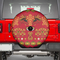 Papua Batik Motif Spare Tire Cover Papua Spirit Red Version - Polynesian Pride