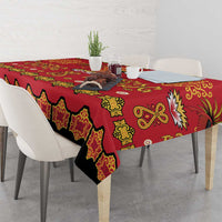 Papua Batik Motif Tablecloth Papua Spirit Red Version LT05 - Polynesian Pride