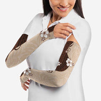 Polynesia Hibiscus Arm Sleeves Cameo Curve Motif - Polynesian Pride