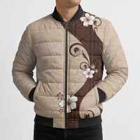 Polynesia Hibiscus Bomber Puffer Jacket Cameo Curve Motif LT05 - Polynesian Pride