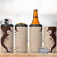 Polynesia Hibiscus 4 in 1 Can Cooler Tumbler Cameo Curve Motif LT05 - Polynesian Pride