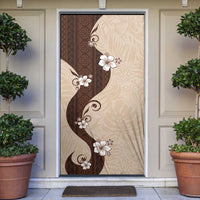 Polynesia Hibiscus Door Cover Cameo Curve Motif - Polynesian Pride