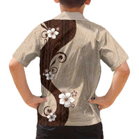 Polynesia Hibiscus Family Matching Summer Maxi Dress and Hawaiian Shirt Cameo Curve Motif - Polynesian Pride
