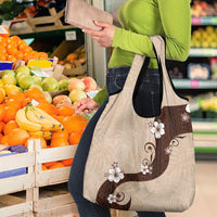 Polynesia Hibiscus Grocery Bag Cameo Curve Motif LT05 - Polynesian Pride