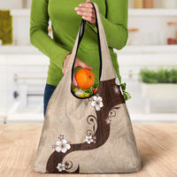 Polynesia Hibiscus Grocery Bag Cameo Curve Motif LT05 - Polynesian Pride
