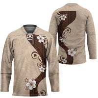 Polynesia Hibiscus Hockey Jersey Cameo Curve Motif LT05 - Polynesian Pride
