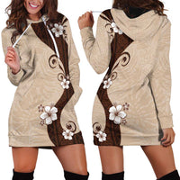 Polynesia Hibiscus Hoodie Dress Cameo Curve Motif - Polynesian Pride