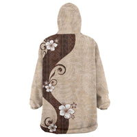Polynesia Hibiscus Wearable Blanket Hoodie Cameo Curve Motif LT05 - Polynesian Pride