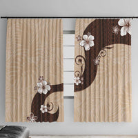 Polynesia Hibiscus Window Curtain Cameo Curve Motif - Polynesian Pride