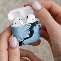 Polynesia Hibiscus AirPods Case Sky Blue Curve Motif LT05 - Polynesian Pride