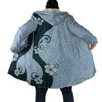 Polynesia Hibiscus Cloak Sky Blue Curve Motif - Polynesian Pride