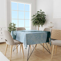 Polynesia Hibiscus Tablecloth Sky Blue Curve Motif LT05 - Polynesian Pride