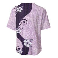 Polynesia Hibiscus Baseball Jersey Thistle Curve Motif - Polynesian Pride