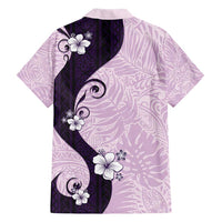Polynesia Hibiscus Family Matching Off Shoulder Short Dress and Hawaiian Shirt Thistle Curve Motif - Polynesian Pride