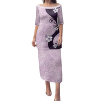 Polynesia Hibiscus Family Matching Puletasi and Hawaiian Shirt Thistle Curve Motif - Polynesian Pride