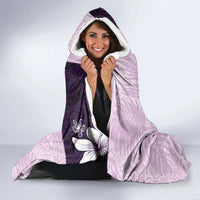 Polynesia Hibiscus Hooded Blanket Thistle Curve Motif - Polynesian Pride