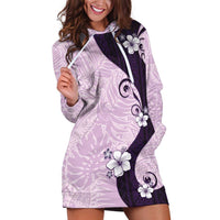 Polynesia Hibiscus Hoodie Dress Thistle Curve Motif - Polynesian Pride