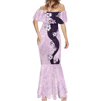 Polynesia Hibiscus Mermaid Dress Thistle Curve Motif - Polynesian Pride