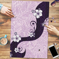 Polynesia Hibiscus Puzzle Thistle Curve Motif LT05 Purple - Polynesian Pride