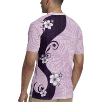 Polynesia Hibiscus Rugby Jersey Thistle Curve Motif - Polynesian Pride