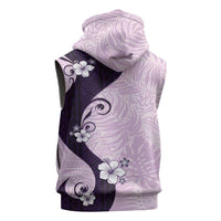 Polynesia Hibiscus Sleeveless Zip Hoodie Thistle Curve Motif LT05 - Polynesian Pride