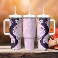 Polynesia Hibiscus Tumbler With Handle Thistle Curve Motif - Polynesian Pride