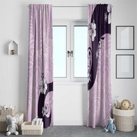 Polynesia Hibiscus Window Curtain Thistle Curve Motif - Polynesian Pride