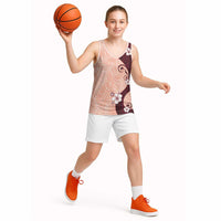 Polynesia Hibiscus Basketball Jersey Rose Bud Curve Motif LT05 - Polynesian Pride