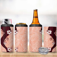 Polynesia Hibiscus 4 in 1 Can Cooler Tumbler Rose Bud Curve Motif LT05 - Polynesian Pride