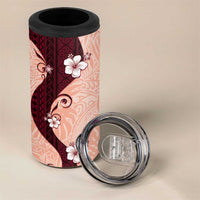Polynesia Hibiscus 4 in 1 Can Cooler Tumbler Rose Bud Curve Motif LT05 - Polynesian Pride