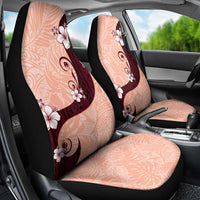 Polynesia Hibiscus Car Seat Cover Rose Bud Curve Motif - Polynesian Pride