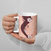 Polynesia Hibiscus Ceramic Mug Rose Bud Curve Motif LT05 - Polynesian Pride