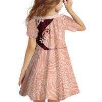 Polynesia Hibiscus Family Matching Off Shoulder Maxi Dress and Hawaiian Shirt Rose Bud Curve Motif LT05 - Polynesian Pride
