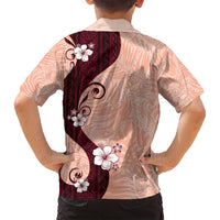 Polynesia Hibiscus Family Matching Summer Maxi Dress and Hawaiian Shirt Rose Bud Curve Motif - Polynesian Pride